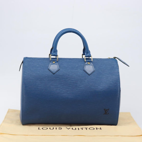 LOUIS VUITTON Epi Speedy 30 Hand Bag Toledo Blue M43005 LV Auth 202839V