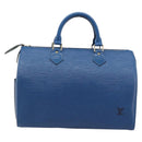 LOUIS VUITTON Epi Speedy 30 Hand Bag Toledo Blue M43005 LV Auth 202839V-3