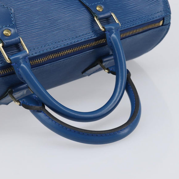 LOUIS VUITTON Epi Speedy 30 Hand Bag Toledo Blue M43005 LV Auth 202839V