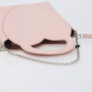 TIFFANY&Co. Return to Chain Shoulder Bag Leather 2way Pink Silver Auth 202840A-10