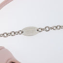 TIFFANY&Co. Return to Chain Shoulder Bag Leather 2way Pink Silver Auth 202840A-12
