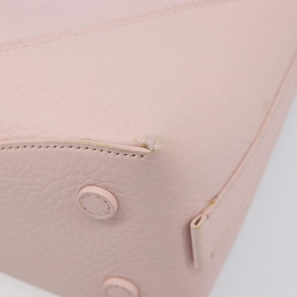 TIFFANY&Co. Return to Chain Shoulder Bag Leather 2way Pink Silver Auth 202840A