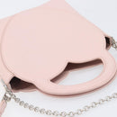 TIFFANY&Co. Return to Chain Shoulder Bag Leather 2way Pink Silver Auth 202840A-6