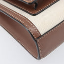 BURBERRY Hand Bag Canvas Beige Gold Tone Auth 202843-14