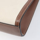 BURBERRY Hand Bag Canvas Beige Gold Tone Auth 202843-15