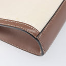 BURBERRY Hand Bag Canvas Beige Gold Tone Auth 202843-16