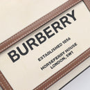 BURBERRY Hand Bag Canvas Beige Gold Tone Auth 202843-19
