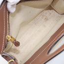 BURBERRY Hand Bag Canvas Beige Gold Tone Auth 202843-21