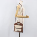 BURBERRY Hand Bag Canvas Beige Gold Tone Auth 202843-28