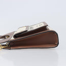 BURBERRY Hand Bag Canvas Beige Gold Tone Auth 202843-5
