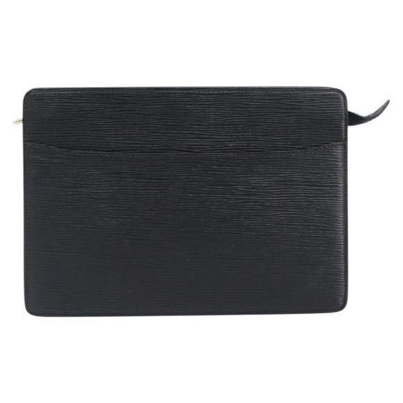 LOUIS VUITTON Epi Pochette Homme Clutch Bag Black M52522 LV Auth 202850
