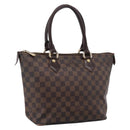 LOUIS VUITTON Damier Ebene Saleya PM Tote Bag N51183 LV Auth 202851-1