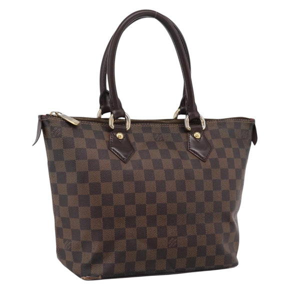 LOUIS VUITTON Damier Ebene Saleya PM Tote Bag N51183 LV Auth 202851