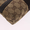 GUCCI GG Canvas Waist Bag Beige Silver 131236 Auth 202852-17