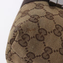 GUCCI GG Canvas Waist Bag Beige Silver 131236 Auth 202852-4