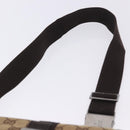 GUCCI GG Canvas Waist Bag Beige Silver 131236 Auth 202852-14