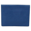 LOUIS VUITTON Epi Porte Documents Senateur Clutch Bag Blue M54455 LV Auth 202853-2