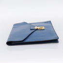 LOUIS VUITTON Epi Porte Documents Senateur Clutch Bag Blue M54455 LV Auth 202853-3