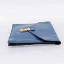 LOUIS VUITTON Epi Porte Documents Senateur Clutch Bag Blue M54455 LV Auth 202853-4