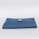 LOUIS VUITTON Epi Porte Documents Senateur Clutch Bag Blue M54455 LV Auth 202853-5