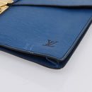LOUIS VUITTON Epi Porte Documents Senateur Clutch Bag Blue M54455 LV Auth 202853-7