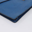 LOUIS VUITTON Epi Porte Documents Senateur Clutch Bag Blue M54455 LV Auth 202853-14