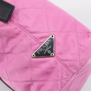 PRADA Shoulder Bag Nylon Pink Black Auth 202854-14