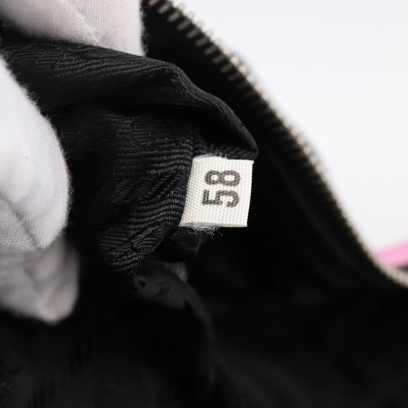 PRADA Shoulder Bag Nylon Pink Black Auth 202854