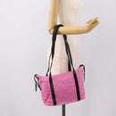 PRADA Shoulder Bag Nylon Pink Black Auth 202854-23