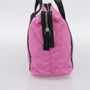 PRADA Shoulder Bag Nylon Pink Black Auth 202854-4
