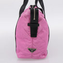 PRADA Shoulder Bag Nylon Pink Black Auth 202854-5