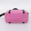 PRADA Shoulder Bag Nylon Pink Black Auth 202854-9