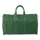 LOUIS VUITTON Epi Keepall 45 Boston Bag Green M42974 LV Auth 202856-2