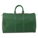 LOUIS VUITTON Epi Keepall 45 Boston Bag Green M42974 LV Auth 202856-3