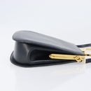 Salvatore Ferragamo Gancini Hand Bag Leather 2way Navy Gold Tone Auth 202857V-5