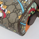 GUCCI GG Supreme Disney Donald Duck Shoulder Bag PVC Beige 648124 Auth 202863SAM-16