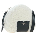 FENDI Rice Ball Shoulder Bag Bore White Black 7AS240 Auth 202864SAM-1