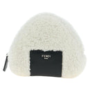 FENDI Rice Ball Shoulder Bag Bore White Black 7AS240 Auth 202864SAM-2