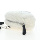 FENDI Rice Ball Shoulder Bag Bore White Black 7AS240 Auth 202864SAM-4
