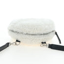 FENDI Rice Ball Shoulder Bag Bore White Black 7AS240 Auth 202864SAM-6