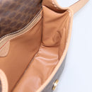 CELINE Macadam Canvas Circle Shoulder Bag PVC Leather Brown Gold Auth 202874A-20