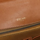 CELINE Macadam Canvas Horse Carriage Bag PVC Leather Brown Gold Auth 202877-16