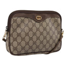 GUCCI GG Supreme Shoulder Bag PVC Beige Gold 97 02 068 Auth 202878-1
