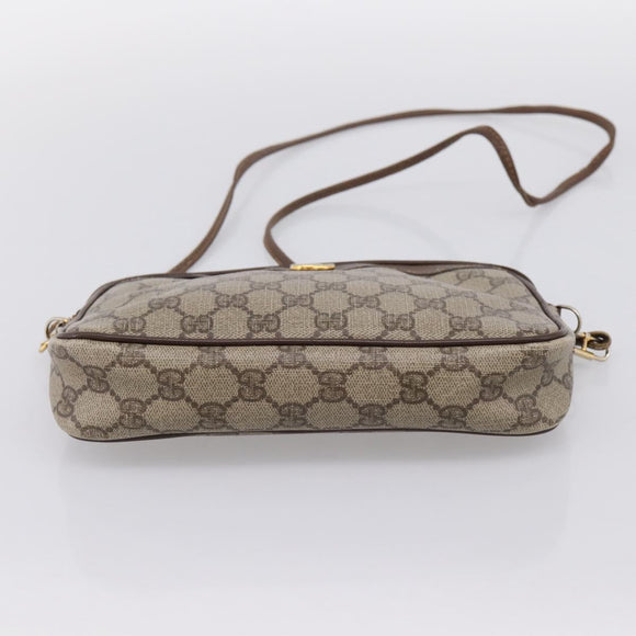 GUCCI GG Supreme Shoulder Bag PVC Beige Gold 97 02 068 Auth 202878