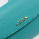 FENDI Shoulder Bag Leather Green Gold Auth 202879A-15