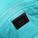 FENDI Shoulder Bag Leather Green Gold Auth 202879A-17