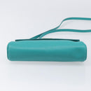 FENDI Shoulder Bag Leather Green Gold Auth 202879A-9