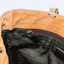 FENDI Hand Bag Suede Beige Auth 202880-21