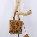 FENDI Hand Bag Suede Beige Auth 202880-26