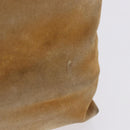 FENDI Hand Bag Suede Beige Auth 202880-3